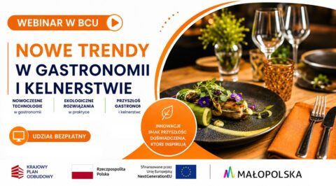 Zapraszamy do obejrzenia webinaru „Nowe trendy w gastronomii i kelnerstwie”!